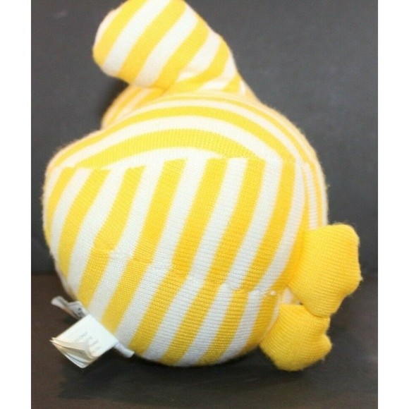 Jellycat Jelly Cat Dilly Dilley Duck Plush Baby Rattle Yellow stripe Lovey 7" - Picture 5 of 8